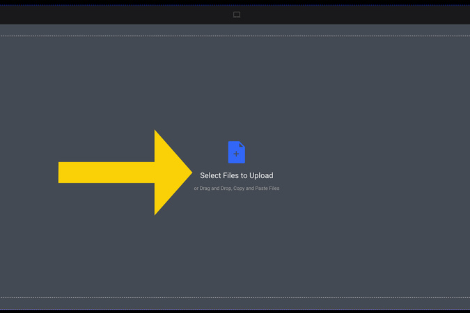 File upload screen allowing drag and drop or choosing an image from local files.
