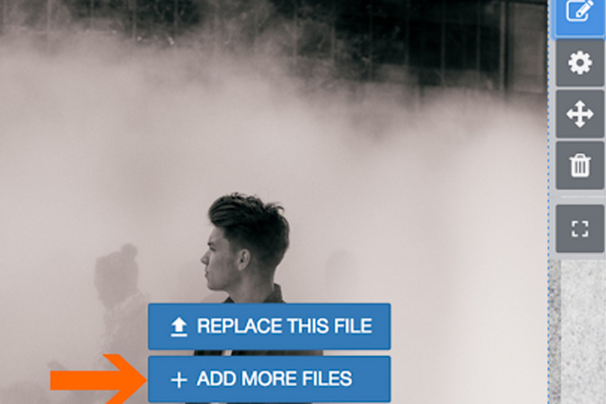 Screenshot showing multiple images added together to form a photo gallery.