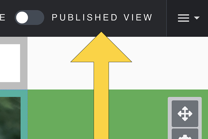 Screenshot confirming the page is now published, with the ‘Published View’ button used to preview the live page.