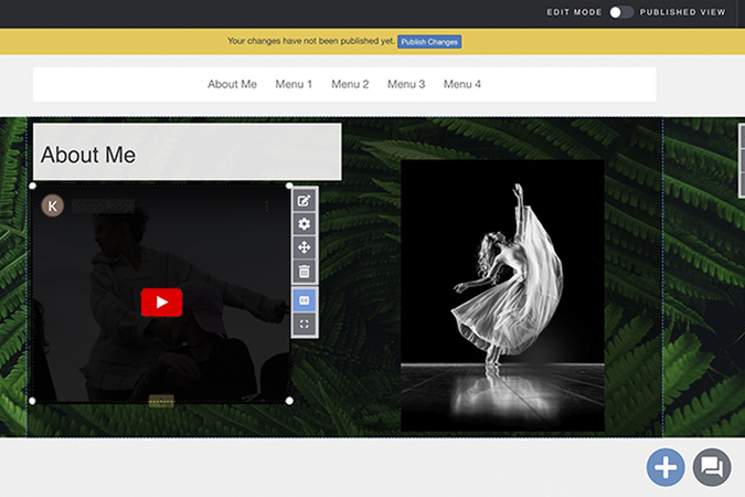 Screenshot showing an embedded YouTube video successfully displayed on an Aportfolio page.