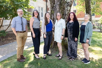 Pictured are App State WAC team members: Miles Britton, Kelly Terzaken, Julie Karaus, Dr. Sarah Zurhellen, Dr. Beth Carroll, and Maddie Gorniak.